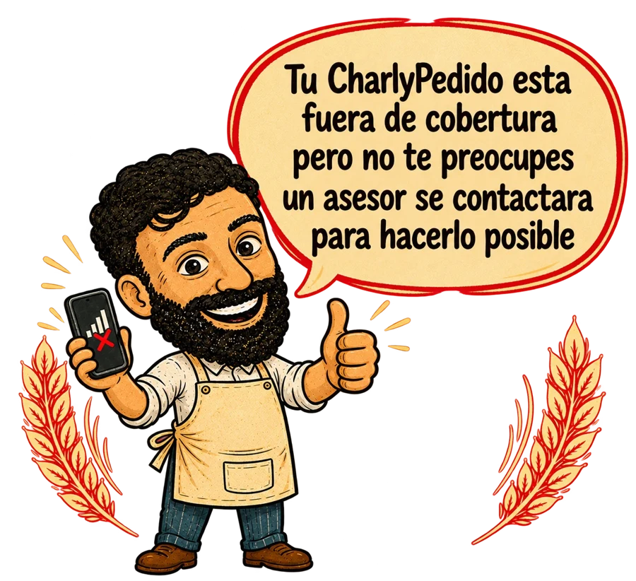 Tu CharlyPedido está fuera de cobertura, pero un asesor se contactará para hacerlo posible